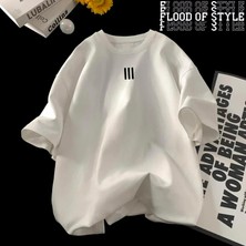 Tarz Sokak Erkek Büyük Boy T-Shirt Erkek Pamuklu Tişört Beyaz 5xl Rahat Yaz Giyim Moda Baskı Tee Gömlek