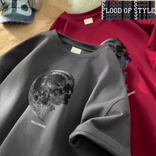 Tarz Sokak Erkek T-Shirt Büyük Boy 5xl Pamuk T Gömlek Beyaz Erkekler Için Rahat Yaz Giyim Gezegen Baskı