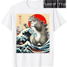 Tarz Sokak Catzilla Kedi Japon Sanatı Komik Kedi Erkekler Kadınlar Için Hediyeler Yüksek Kaliteli O-Boyu