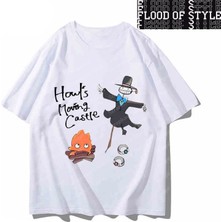 Tarz Sokak Hayao Miyazaki Hayao Hareketli Kale Anime Ruhların Kaçışı Ortak Adı Etrafında T-Shirt Erkek V