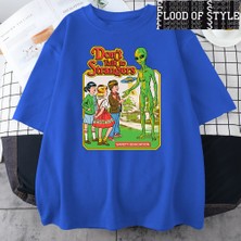 Tarz Sokak Korku Komik Serisi Yabancılarla Konuşmayın Güvenlik Eğitimi Erkekler T Shirt Moda Pamuk Gömle