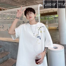 Tarz Sokak Erkek Boy T-Shirt Erkek Pamuk T Shirt Beyaz Rahat 5xl Yaz Giyim Moda Kuş Baskı Tee Gömlek Erk