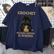 Tarz Sokak Tığ Işi Çünkü Katil Yanlış Baskı Erkek Giyim Kişilik Vintage Tüm Matematik Büyük Boy Kısa Kol