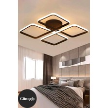 Kraydınlatma March Plafonyer Siyah Ultra Süper Beyaz Ledli Avize