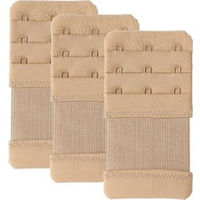 3 Adet Lastikli Sütyen Uzatma Kopçası Agraf/geniş 3 Kancalı Ek Aparatı Seti