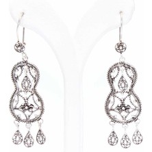 Nusret Takı 925 Ayar Gümüş Terliksi Modeli Telkari Küpe