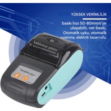 PT-210 Taşınabilir Fiş Yazıcısı - Bluetooth Termal Yazıcı - Taşınabilir Mini Yazıcı