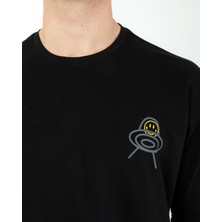 Oversıze Unisex Baskılı T-Shırt Intrusıon Black