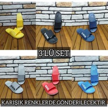 Slipcat 3'lü Kadın Kaymaz Sokak Plaj Banyo Yazlık Gündelik Terlik