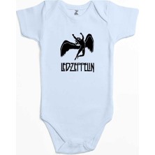 Z zepplin LED Zeppelin Black Angel Mavi Renk Bebek Body Zıbın
