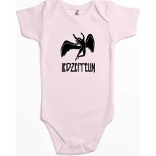 Z zepplin LED Zeppelin Black Angel Pembe Renk Bebek Body Zıbın