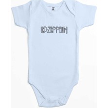 Z zepplin LED Zeppelin Logo 2 Mavi Renk Bebek Body Zıbın