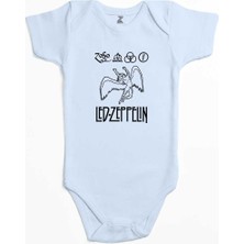 Z zepplin LED Zeppelin Zoso Mavi Renk Bebek Body Zıbın