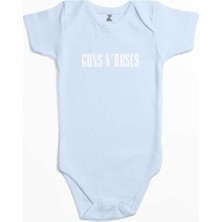 Z zepplin Guns N Roses Logo Mavi Renk Bebek Body Zıbın