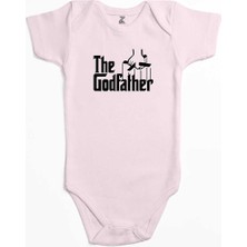 Z zepplin The Godfather Black Text Pembe Renk Bebek Body Zıbın
