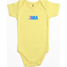 Z zepplin Basketbol Logo Sarı Renk Bebek Body Zıbın