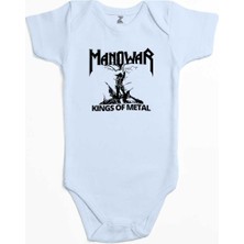 Z zepplin Manowar Kings Of Metal Black Mavi Renk Bebek Body Zıbın