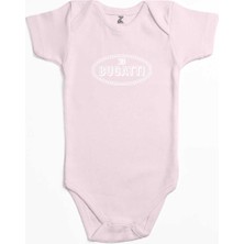 Z zepplin Bugati Logo Pembe Renk Bebek Body Zıbın