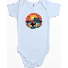 Z zepplin Bufola In The Oasis Mavi Renk Bebek Body Zıbın