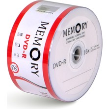 Memory Boş Dvd-r 4.7 Gb 16X 120Dk 50 Adet