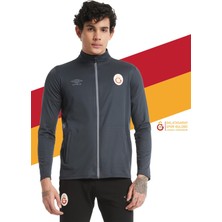 Galatasaray  Lisanslı Dik Yaka Fermuarlı Antrasit Sweat