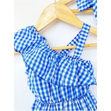 Kız Çocuk Askılı Tulum Bandana Takım