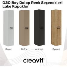 D20 30 cm Sağa Açılır Boy Dolabı Everest Melamin Kapak