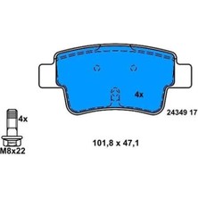 Bosch 986495111 Fren Balatası Arka Linea 07- Punto Evo 09- Grande Punto / Corsa D 06-