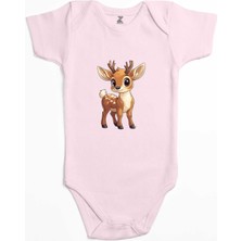 Bambi Pembe Renk Bebek Body Zıbın