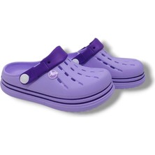 Akn 160 Kız Çocuk Lila Beyaz Lila Sabo Terlik Sandalet