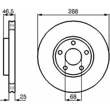 Mga 50211 Fren Diski Ön Exeo Passat B5 00- / 100 90- A4 A6 97- / Exeo 09- / Superb I 01- Havalı 288MM