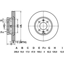 Mga 50246 Fren Diski Ön Getz 02- Dızel Havalı 256MM