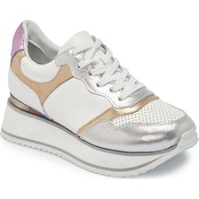 Tergan  Beyaz Hakiki Deri Kadın Sneaker - K24I1AY67119-Q0S