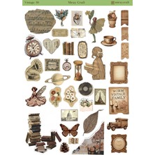 Vintage Temalı 12*17 cm Sticker / Scrapbook, Bullet Journal, Planlayıcı, Ajanda Için