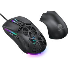 Rgb 7 Tuşlu 12.800DPI Makrolu Yazılım App Destekli Değiştirilebilir Başlıklı Gaming Oyuncu Mouse