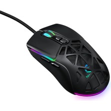 Rgb 7 Tuşlu 12.800DPI Makrolu Yazılım App Destekli Değiştirilebilir Başlıklı Gaming Oyuncu Mouse