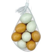 Yapay Yumurta Dekoratif Fake Yumurta 8ADET 4beyaz 4kahverengi