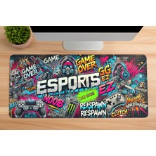 Urzuva Gaming Oyuncu Xl Mouse Pad Kaydırmaz Dikişli Mousepad 80X30 cm