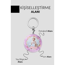 Giftcrea Yeni Doğan Kız Bebek Için Hoş Geldin Anahtarlık – Yuvarlak Açacaklı Fotoğraf Baskılı