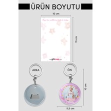 Giftcrea Yeni Doğan Kız Bebek Için Hoş Geldin Anahtarlık – Yuvarlak Açacaklı Fotoğraf Baskılı