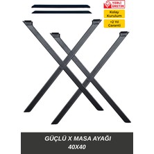 x - Güçlü Masa Ayağı 40X40