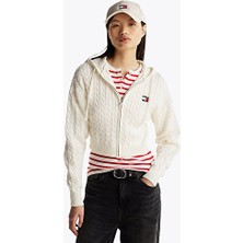 Tjw Badge Cabl Hood Cardıgan Ext