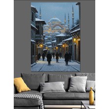 Karlar Altında Tarihi Istanbul Dekoratif Kanvas - Mdf Ahşap Tablo