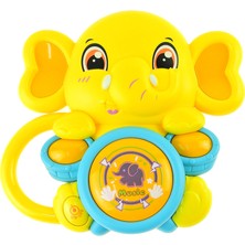 Oyuncak Sevimli Fil Davul Mini Işıklı Sesli 15CM