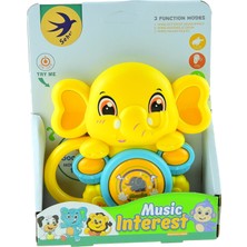 Oyuncak Sevimli Fil Davul Mini Işıklı Sesli 15CM