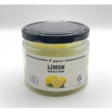 El Yapımı Limon Kokulu Kavanoz Mum