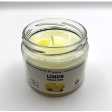 El Yapımı Limon Kokulu Kavanoz Mum