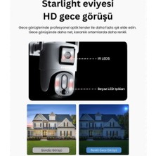 4 Mp 3 Lensli Güneş Enerjili 4g Simkart Uyumlu Sesli Renkli Gece Görüşlü Solar Kamera