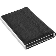 Karalı Deri Karali  Deri Kartlık Siyah K578-1