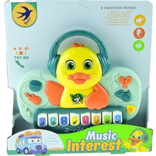 Oyuncak Ördek Dj Ördek Piyano Işıklı Sesli 30 cm